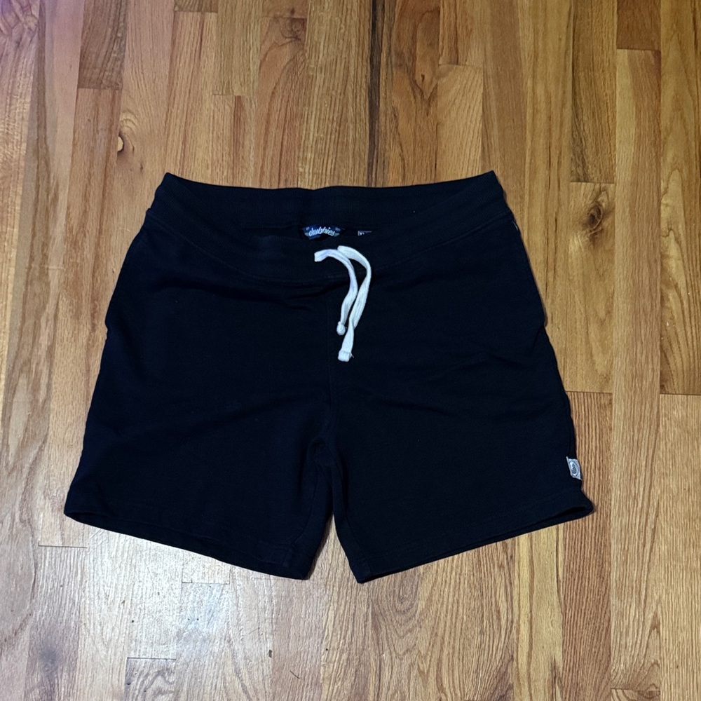 Chubbies Black Athletic Shorts with White Drawstring